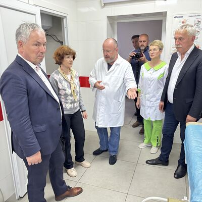 Bild vergr&ouml;&szlig;ern: Bürgermeister Beyer in Tschornomorsk