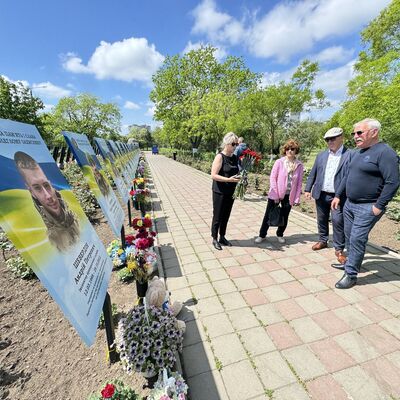 Bild vergr&ouml;&szlig;ern: Bürgermeister Beyer in Tschornomorsk