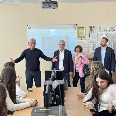 Bild vergr&ouml;&szlig;ern: Bürgermeister Beyer in Tschornomorsk