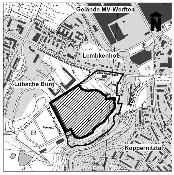 Bild vergr&ouml;&szlig;ern: 76/09 Wohn- und Mischgebiet Lübsche Burg Ost, 1. Änderung