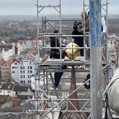 Bild vergr&ouml;&szlig;ern: Turmbekrönung St. Nikolai
