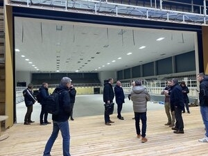 Bild vergr&ouml;&szlig;ern: Baustellenbegehung_Sport-und Mehrzweckhalle
