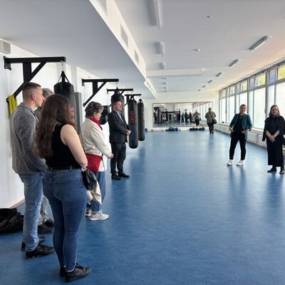 Bild vergr&ouml;&szlig;ern: In der Stadthalle.