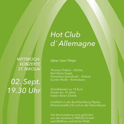 Hot Club d´ Allemagne - "Mittwochkonzerte in St. Nikolai"