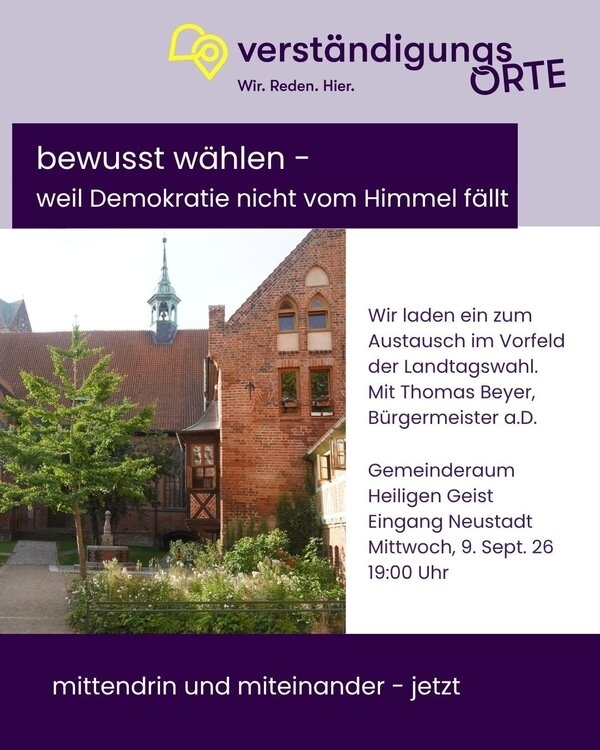 Bild vergr&ouml;&szlig;ern: Bewusst wählen – weil Demokratie nicht vom Himmel fällt