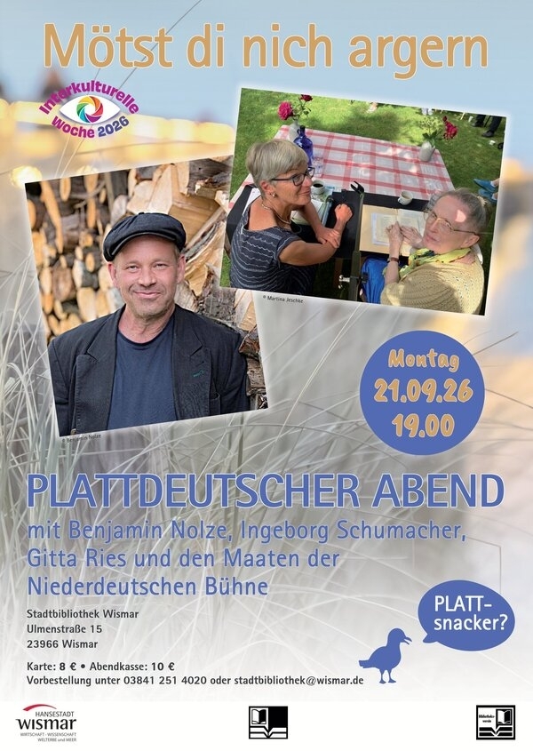 Plattdeutscher Abend in der Stadtbibliothek - im Rahmen der Interkulturellen Woche