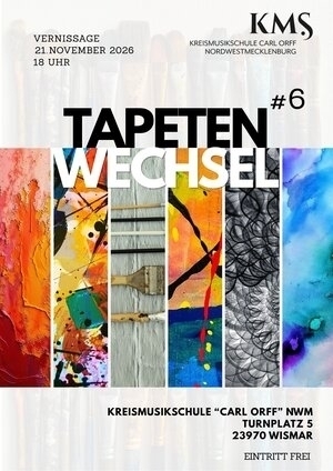 Bild vergr&ouml;&szlig;ern: Die Ausstellung "Tapetenwechsel #6" ist am 21. November in der Kreismusikschule in Wismar zu bestaunen.