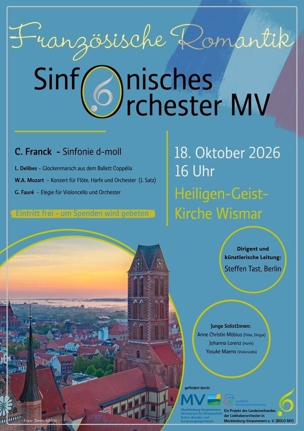 Konzert am 18. Oktober 2026 in der Heiligen-Geist-Kirche Wismar