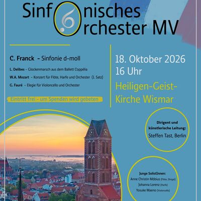 Konzert am 18. Oktober 2026 in der Heiligen-Geist-Kirche Wismar