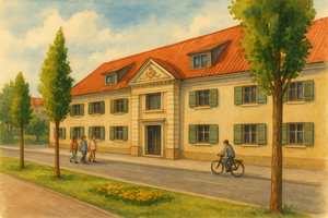 Bild vergr&ouml;&szlig;ern: Stadtbibliothek, © KI-generiert (OpenAI / ChatGPT), symbolische Darstellung