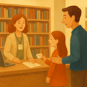 Bild vergr&ouml;&szlig;ern: Bibliothekskarte für Kinder und Jugendliche, © KI-generiert (OpenAI / ChatGPT), symbolische Darstellung