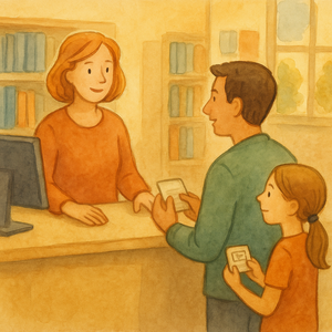 Bild vergr&ouml;&szlig;ern: Was kostet die Bibliothekskarte, © KI-generiert (OpenAI / ChatGPT), symbolische Darstellung