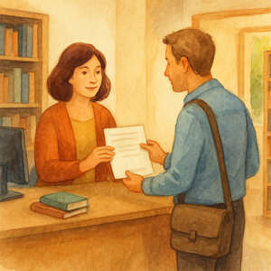 Bild vergr&ouml;&szlig;ern: Bibliothekskarte für pädagogische Angestellte, © KI-generiert (OpenAI / ChatGPT), symbolische Darstellung