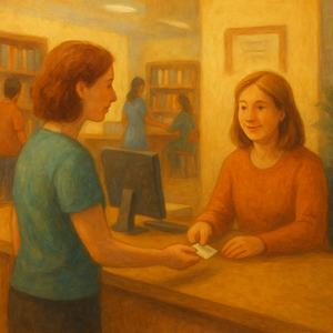 Bild vergr&ouml;&szlig;ern: Kann ich meine Bibliothekskarte kündigen, © KI-generiert (OpenAI / ChatGPT), symbolische Darstellung