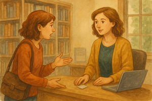 Bild vergr&ouml;&szlig;ern: Ich habe meine Bibliotheks-Karte verloren, © KI-generiert (OpenAI / ChatGPT), symbolische Darstellung