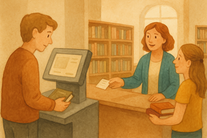 Bild vergr&ouml;&szlig;ern: Wie kann ich Medien ausleihen, © KI-generiert (OpenAI / ChatGPT), symbolische Darstellung