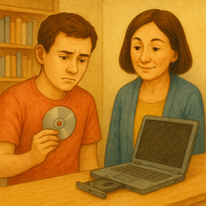 Bild vergr&ouml;&szlig;ern: Stadtbibliothek haftet nicht, © KI-generiert (OpenAI / ChatGPT), symbolische Darstellung