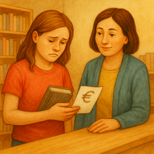 Bild vergr&ouml;&szlig;ern: Medien zu spät zurückgeben, © KI-generiert (OpenAI / ChatGPT), symbolische Darstellung