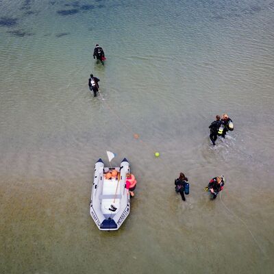 Bild vergr&ouml;&szlig;ern: Luftbild Taucher