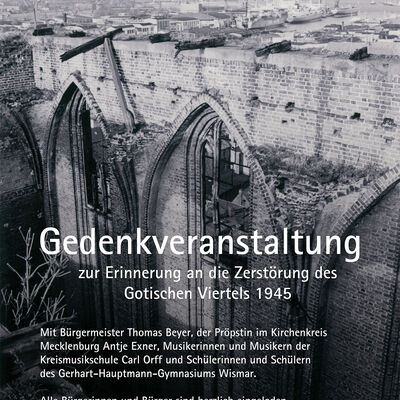 Gedenkveranstaltung - Zur Erinnerung an die Zerstörung des "Gotischen Viertels" im Jahr 1945
